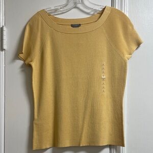 Ann Taylor Mustard Short Sleeve Top